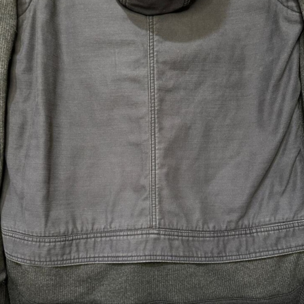 Free People Multi-color Hooded Jacket Zipper Snap Front Size Medium EUC - Picture 12 of 13